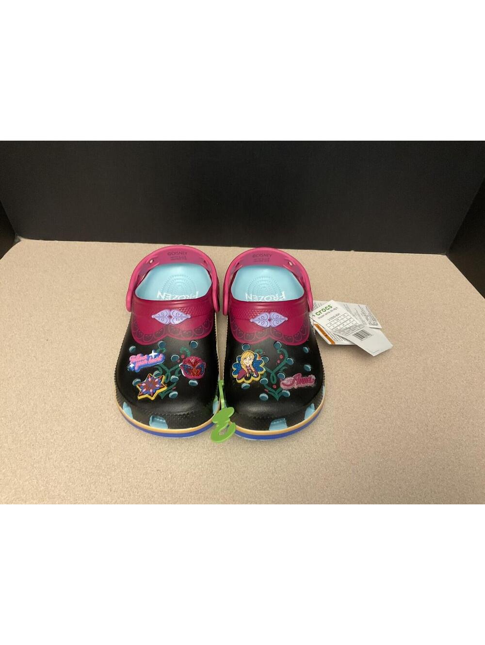 New! Youth’s Girls Crocs Frozen Anna Disney Classic Clogs. Size J3. Awesome!!!